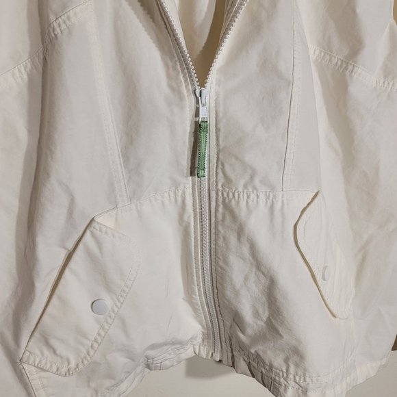 GH Bass and Co White Ivory Solid Full-zip Unlined Windbreaker Jacket sz XL GUC - Picture 4 of 15